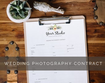 Printable Wedding Photography Contract for Photographers