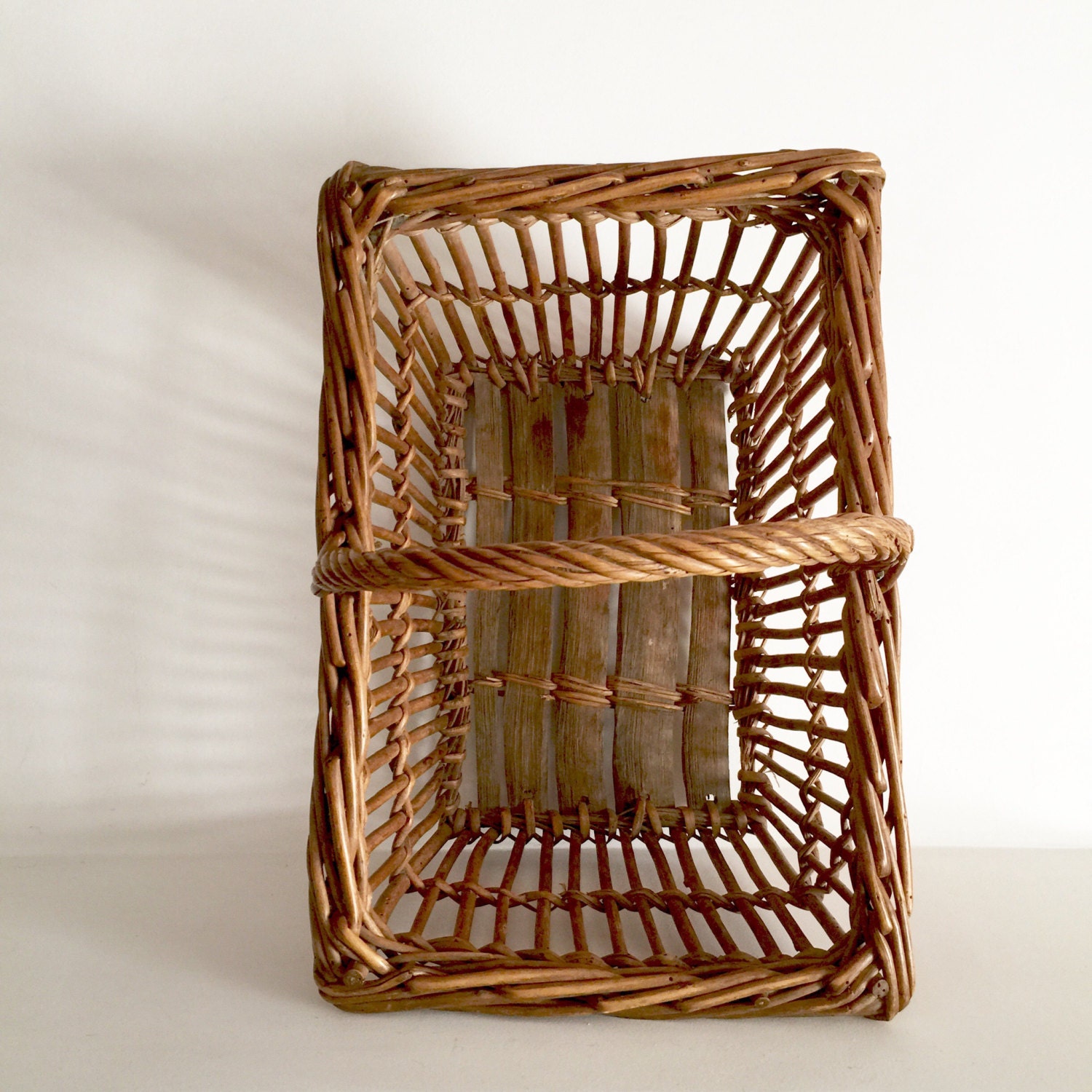 French Antique Basket Handwoven French Vintage by LaVieEnPastis