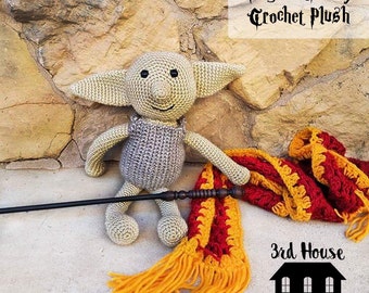 Magical Dobby Crochet Plush - Harry Potter inspired Dobby the House Elf - Dobby amigurumi