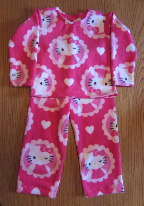 Hello Kitty pajamas/ Hello kitty fleece pajamas / girls fleece pajamas / kids fleece pajamas /girls pajamas/warm pajamas/toddler pajamas