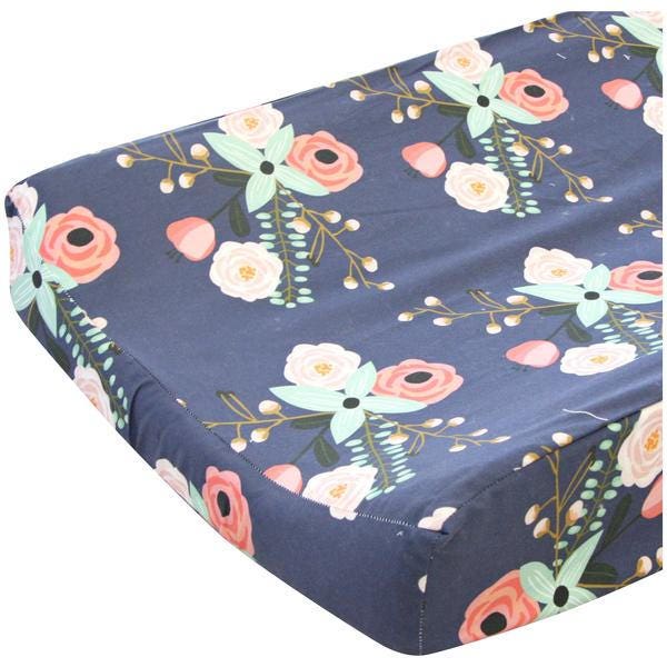 Berkeley's Floral Girl Changing Pad Cover Pastel