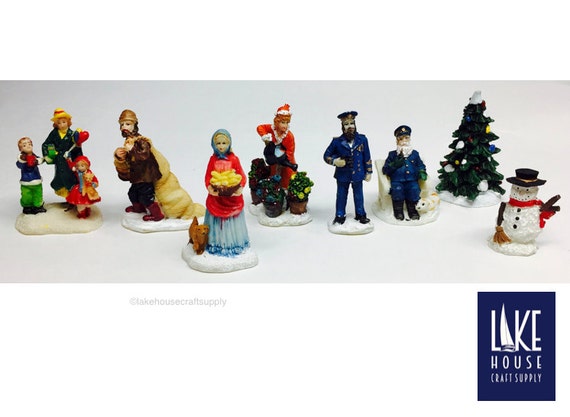 miniature christmas village figures