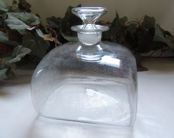 Decanter; Blown Glass Decanter, Two Quart Decanter, Vintage