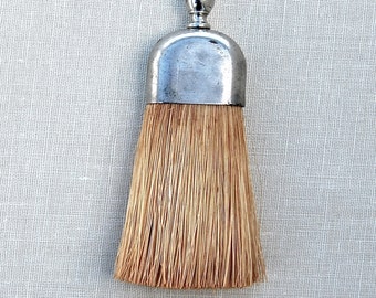 Vintage Miniature Wisk Broom with Silverplate Handle. 1950s.