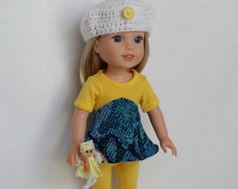 Handmade 14 in Doll Clothes ~Craft Class Day Clothes~ Fits 14 in Dolls like wellie wishers doll clothes AG