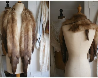 Vintage real fur wrap, stole
