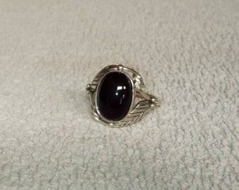 925 Sterling Silver Black Onyx Ring - Big Size Ring