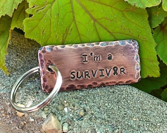 Cancer Awareness Gifts, Breast Cancer Jewelry, Cancer Awareness Jewelry, Breast Cancer Gift, Cancer Survivor Gift, Cancer Survivor Keychain