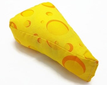 Catnip or Valerian Cat Toy - "Cheese" - Food Cat Toy - Fun Cat Toy - Unique Catnip Toys - Funny Catnip Toys - Big Cat Toy - Quality Cat Toy