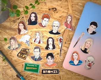 Buffy Stickers & Magnets // vinyl stickers, fridge magnets, vampire slayer