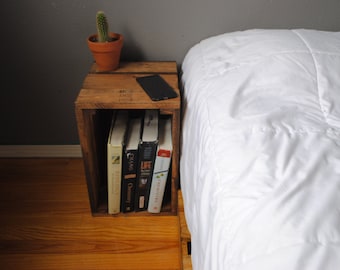 Rustic Crate Nighstand / Side Table
