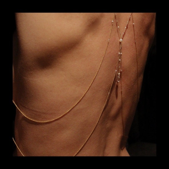bridal jewelry, body chain