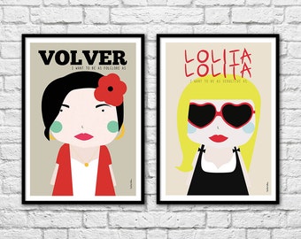 2 Art-Posters 30 x 40 cm - Duo Girls - Volver and Lolita