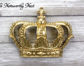 ANY COLOR: Gold Crown Wall Hanging // Gold Decor // Gallery Wall // Nursery Decor // Princess Decor // Hanging Crown // Crown Decor //