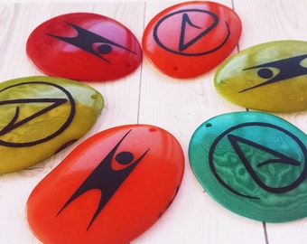 Atheist, Humanist Tagua Slice Pendant