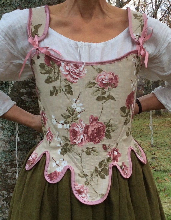 NEW! 18th Century stays/corset. 165euros. Hand finished. Size EU 38-40 by UllakonAarteet steampunk buy now online