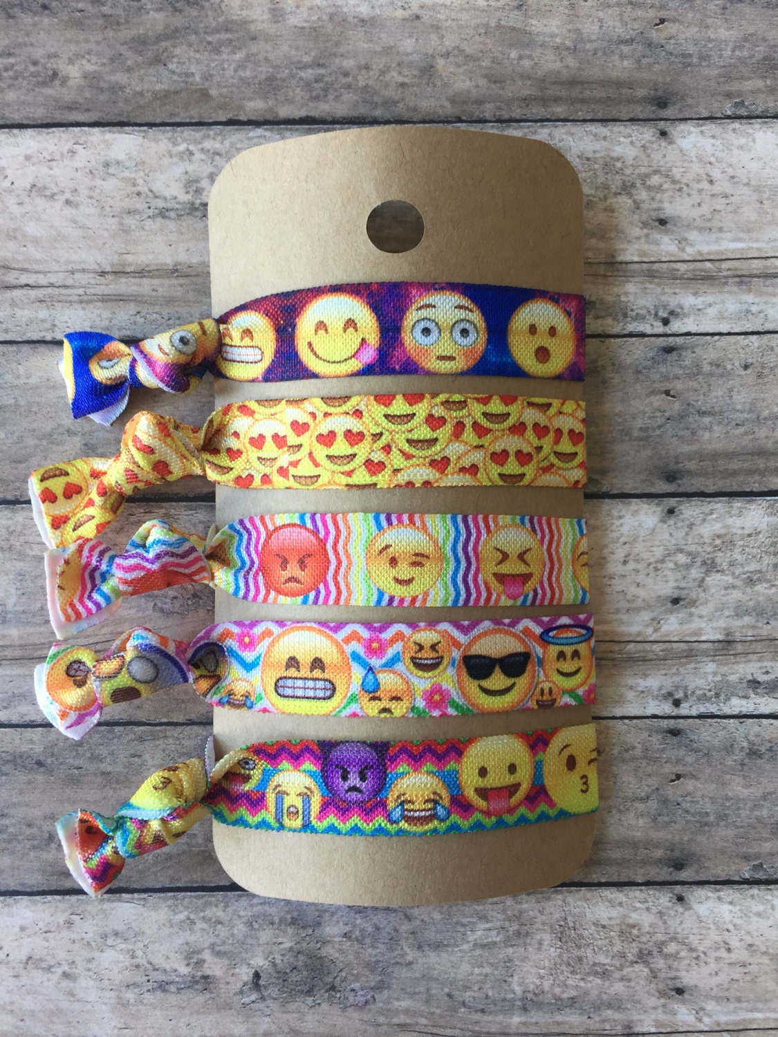 Emoji Variety pack foe elastic hair tiesfun hair ties cheap