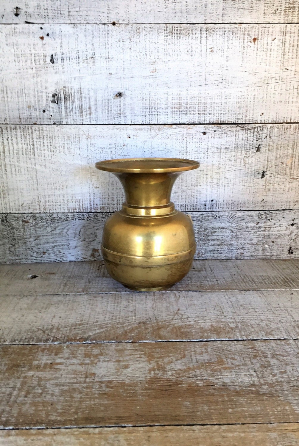 Brass Vase Large Brass Vase Rustic Brass Vase Metal Flower 1719