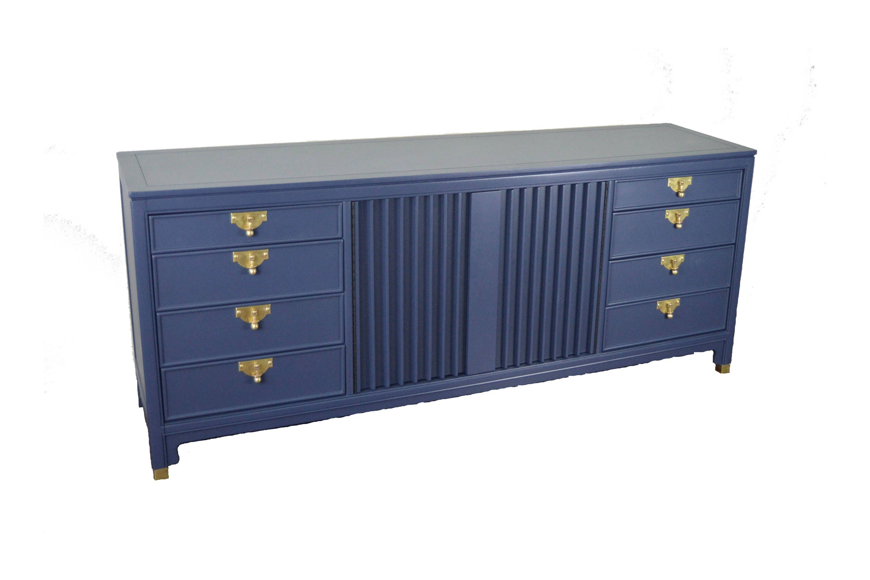 SOLD Navy MidCentury Dresser / Credenza / Buffet