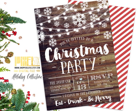 Christmas In The Barn Party Invitations 5