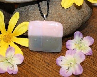 Handmade Fused Glass Necklace Pendant - Fused Glass Necklace - Glass Pendant