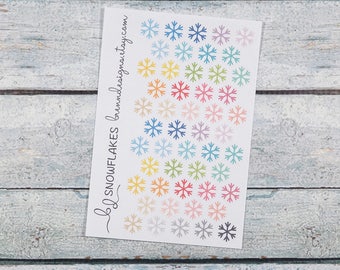 Snowflake Stickers, Winter Weather Icons, Shovelling Reminders, Snow Day Stickers, Icon Planner Stickers