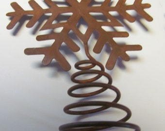 Rusty Snowflake Christmas Tree Topper Rustic Primitive Decor Primitive Tree Topper Primitive Rusty Decor Rustic Cabin Decor Snowflake Decor