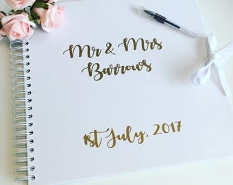 Guest book, wedding album, wedding scrapbook, memory book, large size