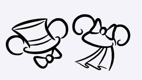 Download SVG disney mickey and minnie wedding hats disney wedding