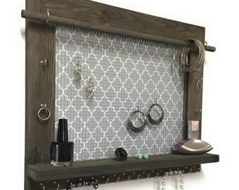 Jewelry Organizer - FREE SHIPPING - Wall Hanging Jewelry Display