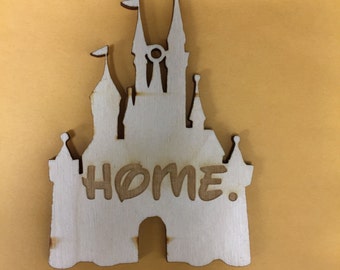 Disney castle ornament laser engraved laser cut