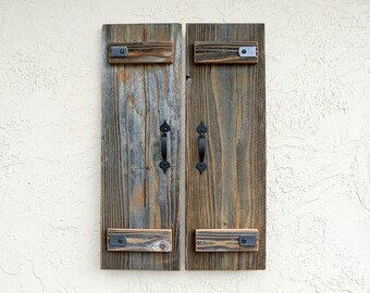Rustic Door Shutters. Medium. Set of 2. Wooden Shutters. Barn Doors. Rustic Wooden Decor. Reclaimed Wood Decor. Rustic Barn Doors.