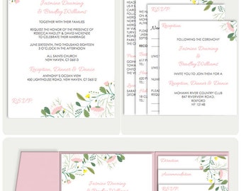 Butterfly Pocket Invitation Kit INSTANT DOWNLOAD DiY