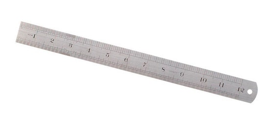 12 steel ruler inches millimeters jewelry gemstone