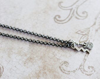 Rock Guitar/Lightning Bolt Necklace