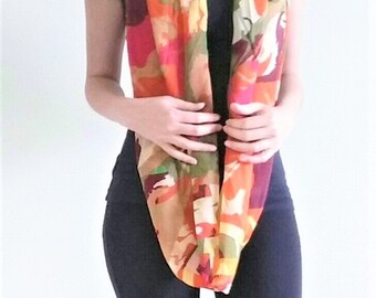 Colorful Horse Scarf - Horse Infinity Scarf - Infinity Wrap Scarf - Animal Scarf - Horse Print Scarf - Infinity Loop Scarf - Women Scarf