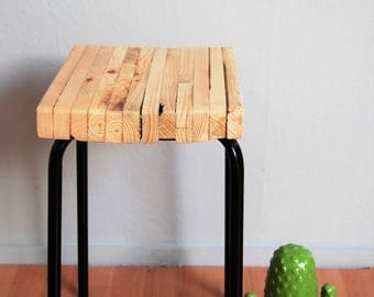 Reclaimed wood stool