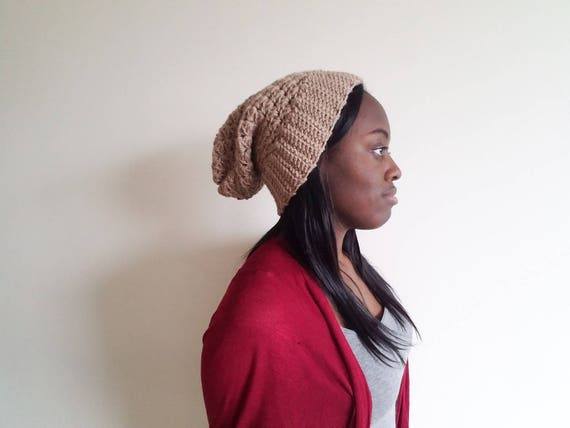 Taupe Ribbed Brim Hat, Crochet Beanie for Women, Gift for Girlfriend, Winter Unisex Hat, Gift for Boyfriend, Fathers Day Gift Ideas
