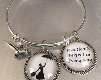 Mary Poppins bracelet-Practically Perfect in every way bracelet-Disney bracelet