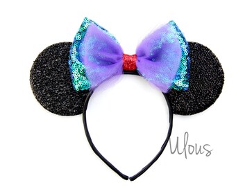 Ariel Mickey Ears, Ariel Ears, Littler Mermaid Ears, Little Mermaid Mickey Ears, Ariel, Little Mermaid, Disney Ears, Mickey Ears, Mouse Ears
