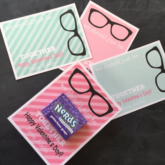 items-similar-to-personalized-nerds-valentine-val007-pink-and-teal-we-should-just-be-nerds