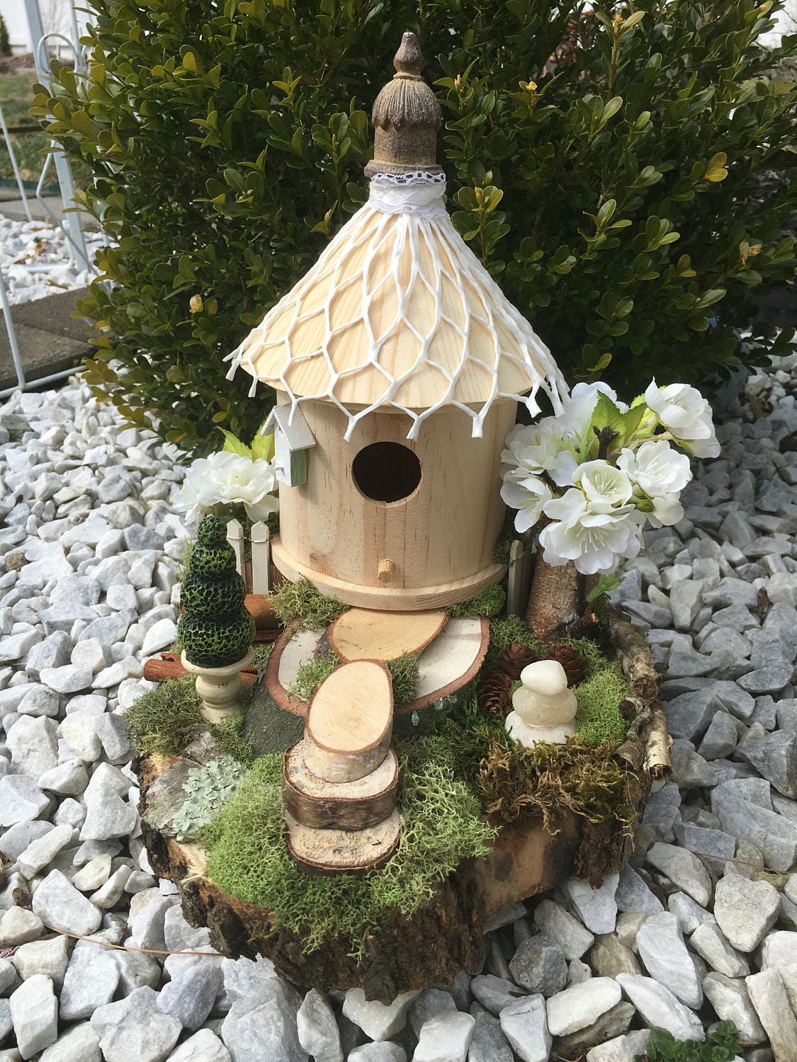 Fairy house birdhouse landscape natural outdoor decor
