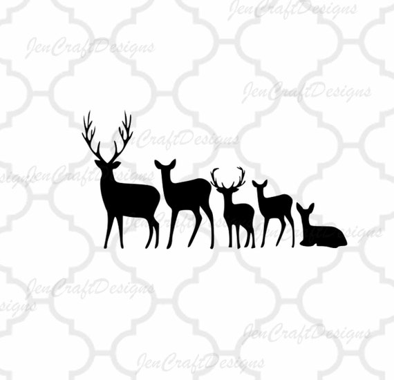 Download Deer Family SVG Cut Files Svg Png Dxf and Eps Cricut Design