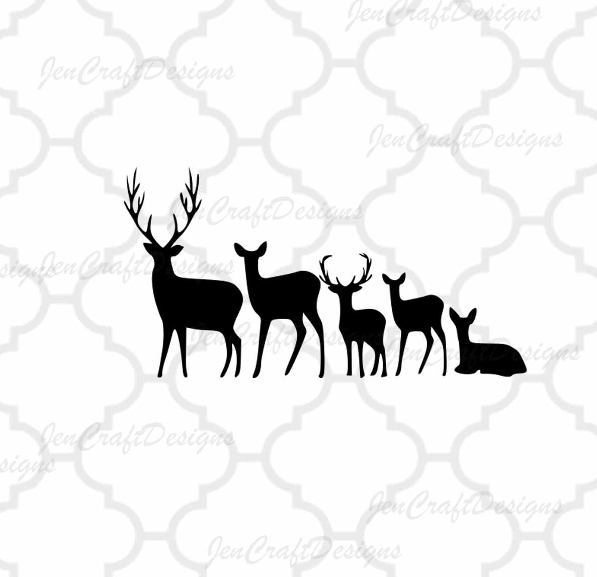 Free Free 116 Silhouette Deer Family Svg SVG PNG EPS DXF File