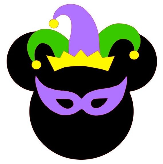 Mardi Gras Mickey Mouse iron-on