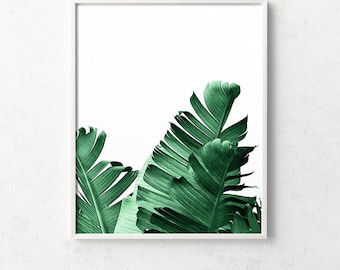 Banana leaf print, banana leaf art, leaf print, palm leaf, palm, banana leaf poster, botanical print, palm print, banana leaves, palm leaves