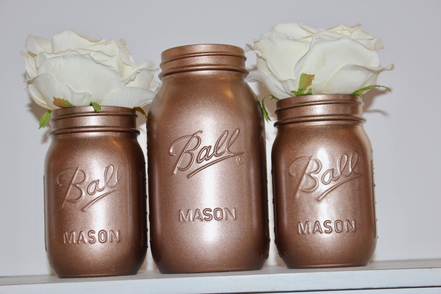 Rose Gold Mason Jars Copper Mason Jar Set Pink Blush