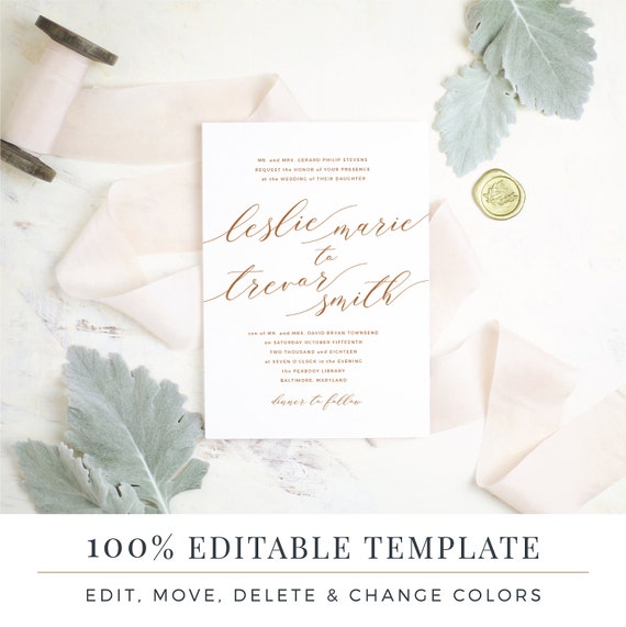 Printable Wedding Invitation Template Printable Wedding Invitation Template
