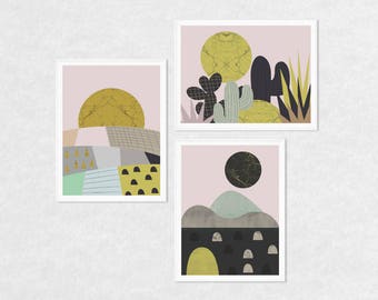 Set of 3 wall art, set of 3 prints, scandi print set, print set, Scandinavian wall art, abstract art, abstract prints, abstract wall art