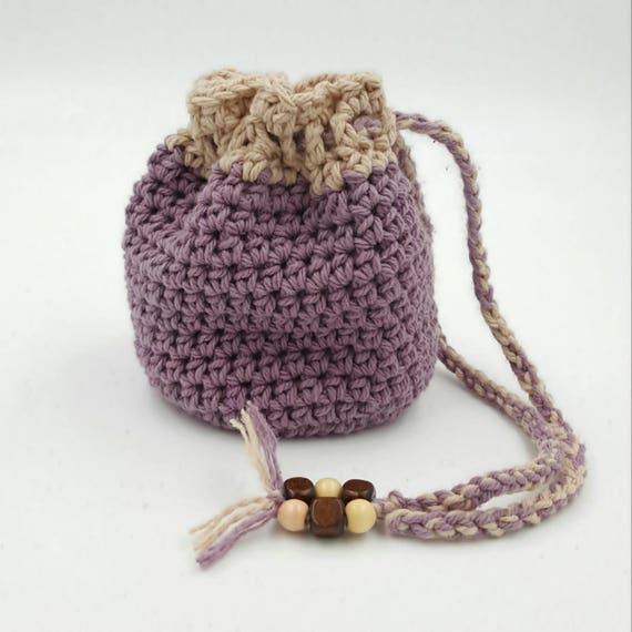 Crocheted Pouch Crocheted Trinket Bag Hand Crocheted Bag